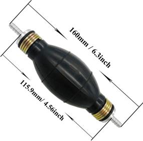 img 2 attached to 🚗 Automotive-leader 6mm 1/4" Rubber Fuel Transfer Vacuum Hand Primer Pump Bulb – Black, Marine Boat Accessory for All Fuels