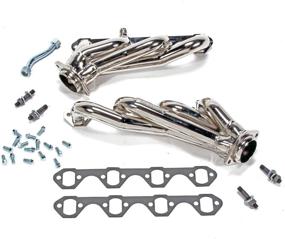 img 4 attached to 🏎️ Enhance Mustang 5.0L Power with BBK Performance 1525 Shorty Tuned Length Exhaust Headers - Chrome Finish