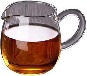 img 2 attached to 🍵 Chinese Gongfu Tea & Milk Pitcher Cha Hai with Clear Glass - Share Tea Fairness Gong Dao Bei 280ml