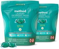 🌿 method laundry detergent packs: hypoallergenic & plant-based with beach sage scent (2 pack - 84 loads) logo