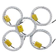 twtade 5pcs 3m k type 🌡️ mini-connector thermocouple temperature probe sensor: measure range -50~350°c logo