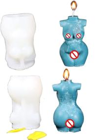 img 4 attached to Woman's Curvy Figure 3D Silicone Body Wax Candle Molds - LOVE'N KISS Moulds for DIY Soap, Candle, Chocolate, Plaster, Epoxy Resin - Celebrate Artistic Festive Mood