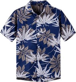 img 4 attached to Spring Gege Sleeve Hawaiian Cartoon Boys' Clothing at Tops, Tees & Shirts