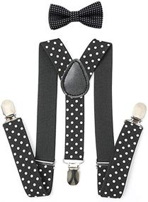 img 4 attached to 👶 Набор подтяжек и галстука для мальчиков и девочек с регулировкой - улучшает стиль и комфорт