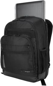 img 3 attached to Targus Revolution Travel Backpack for 14-Inch Laptop with Protective Sleeve and Felted Phone Pocket, Black (TEB012US) - Checkpoint-Friendly