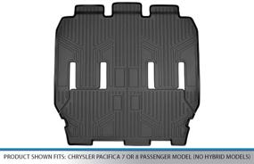 img 2 attached to MAXLINER Floor Mats for 2017-2018 Chrysler Pacifica 7 or 8 Passenger Model (No Hybrid Models) - Enhanced Black 2nd and 3rd Row Liner
