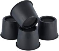 🛏️ btsd-home round bed risers: premium 3 inch heavy duty furniture lifters - set of 4 pieces (black) - lift up to 10,000 pounds! logo