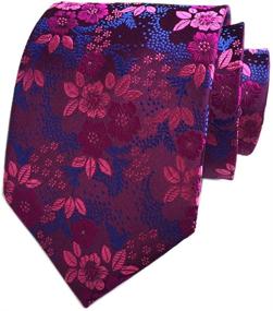 img 1 attached to 🌸 Exquisite Floral Pattern Tie Set: Perfect for Weddings & Special Occasions