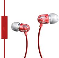tinyear earphones inline microphone red logo