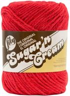 🧶 lily sugar 'n cream yarn solid (00095) red - durable and vibrant thread for crafting logo