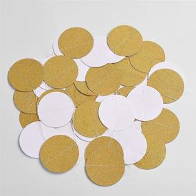 img 3 attached to 🎉 MerryNine Paper Garland - 5 Pack 50ft Glitter Paper Garland Circle Dots Hanging Decor - Paper Banner for Baby Shower, Birthday, Nursery Party Decoration - Circle Polka Dots in White and Gold (5pack 50ft)