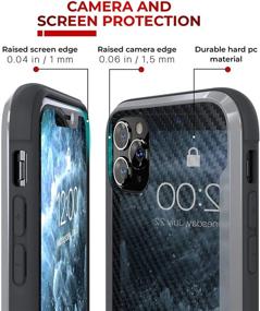 img 2 attached to 📱 Nicexx iPhone 11 Pro Max Case - Carbon Fiber Pattern, Shockproof, Wireless Charging Compatible, 12ft. Drop Tested - Black