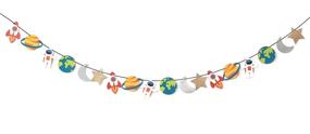 img 4 attached to 🌙 Out of This World: Trip to The Moon Garland - Perfect for Birthdays, Baby Showers, and Outer Space Parties!