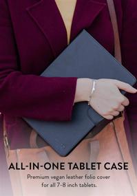 img 2 attached to 💼 Cooper Infinite Executive Keyboard Case: Universal Fit Folio Cover & Bluetooth Wireless Keyboard for 7-8" Tablets