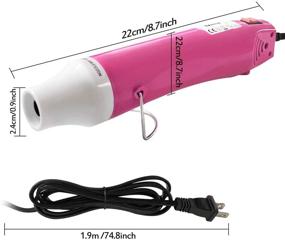 img 3 attached to Mlife Mini Heat Gun - 300 Watt - Dual-Temperature Heat Tool with 6.5FT Power 🔥 Cord for Acrylic Resin Cups, Tumblers, Embossing, Shrink Wrapping, Paint Drying, Crafting, Electronics DIY - Pink