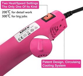 img 2 attached to Mlife Mini Heat Gun - 300 Watt - Dual-Temperature Heat Tool with 6.5FT Power 🔥 Cord for Acrylic Resin Cups, Tumblers, Embossing, Shrink Wrapping, Paint Drying, Crafting, Electronics DIY - Pink