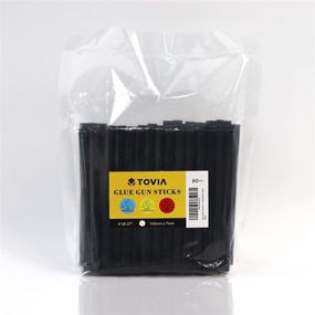 img 3 attached to 🔥 Mini Glue Gun Refill Sticks 4'' x 0.27'' | 60-Pack Black Dual Temp Hot Glue Sticks