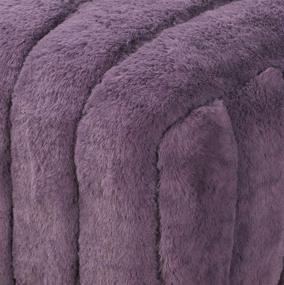 img 1 attached to 🪑 Home Soft Things Super Mink Faux Fur Purple Ottoman Bench - 19x13x17 Inch, BlackBerry - Living Room Foot Rest Stool - Entryway Makeup Bench - End of Bed Bedroom Home Decor Chair