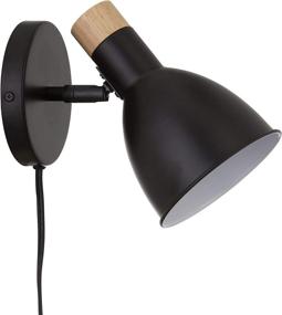 img 4 attached to 🔦 Rivet Scandinavian Wall Sconce: Sleek 8"H Matte Black Design on Amazon Brand"