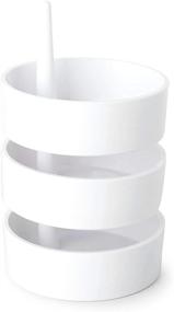 img 1 attached to 💍 Organize and Showcase Your Jewelry with the Amazon Basics Pivoting 3-Tiered Tray Jewelry Storage Organizer - White