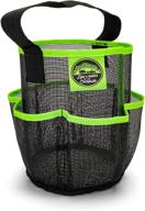 black mesh shower caddy organizer tote with pockets and carry handle by camco - ideal for dorms, gym, camping, beach, and travel. quick-drying for organizing bathroom toiletries and products (51997) logo