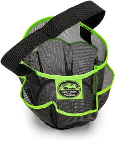 img 3 attached to Black Mesh Shower Caddy Organizer Tote with Pockets and Carry Handle by Camco - Ideal for Dorms, Gym, Camping, Beach, and Travel. Quick-Drying for Organizing Bathroom Toiletries and Products (51997)