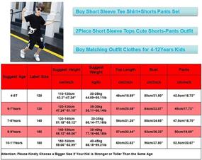 img 2 attached to 👕 Boys' Clothing Sets: Shirt Shorts Outfits - Clothes 10 12 Size