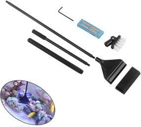 img 4 attached to 🐠 QANVEE Aluminum Magnesium Alloy Aquarium Scraper Cleaner Brush + 10 Stainless Steel Blades - Ideal for Fish, Reef, Plants & Glass Tanks