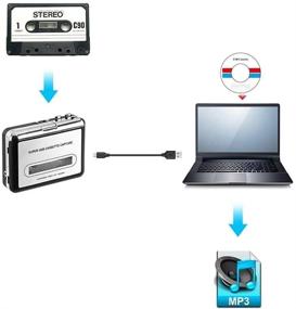 img 3 attached to 🎵 Конвертер кассеты в MP3 с USB - Преобразует магнитофонную кассету Walkman в MP3 формат, совместим с ноутбуком и ПК.