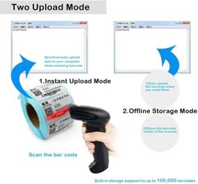 img 1 attached to 🔍 Handheld USB 2D Barcode Scanner for Screen and Printed Bar Code Scan, Symcode Datamatrix PDF417 QR Code Reader compatible with Windows, Mac, Linux PC POS