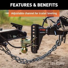 img 1 attached to 🚚 CURT 45900 Adjustable Trailer Hitch Ball Mount with 2-Inch Receiver, 6-Inch Drop, 2 and 2-5/16-Inch Balls, 14,000 lbs Capacity, Black - Enhanced SEO