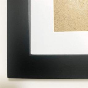 img 3 attached to 🖼️ Black Solid Wood 6x6 Picture Frame with 4x4 Opening Mat – Showcase Your Memories in Style