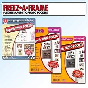 img 3 attached to 🖼️ Refrigerator Magnet Picture Frames - Set of Clear Magnetic Photo Frames, Perfect for 4"x6", 5"x7", and 8.5"x11" Photos. Freez-A-Frame Included!