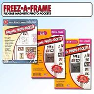🖼️ refrigerator magnet picture frames - set of clear magnetic photo frames, perfect for 4"x6", 5"x7", and 8.5"x11" photos. freez-a-frame included! logo