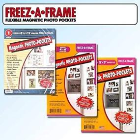 img 4 attached to 🖼️ Refrigerator Magnet Picture Frames - Set of Clear Magnetic Photo Frames, Perfect for 4"x6", 5"x7", and 8.5"x11" Photos. Freez-A-Frame Included!