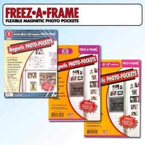 img 1 attached to 🖼️ Refrigerator Magnet Picture Frames - Set of Clear Magnetic Photo Frames, Perfect for 4"x6", 5"x7", and 8.5"x11" Photos. Freez-A-Frame Included!