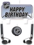 nhl ice time! collection multicolor birthday candle set - 4-piece bundle logo