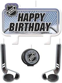 img 1 attached to NHL Ice Time! Collection Multicolor Birthday Candle Set - 4-Piece Bundle