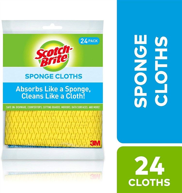  Scotch-Brite Sponge Cloths, 2/Pack : Health & Household