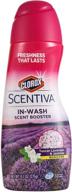 🌸 clorox scentiva tuscan lavender & jasmine laundry freshener beads - easy to use scent booster, 9.7 oz logo