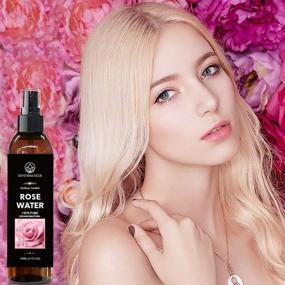 img 1 attached to 🌹 Organic Bulgarian Rose Water - Pure, Therapeutic Grade, Hexane-Free, Alcohol-Free - Ideal for Facial Toner, Skin, Hair, Body Care, Travel Spray - Fine Mist Sprayer (3.7 oz)