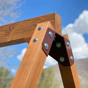 img 1 attached to 🌙 Eclipse Swing: Versatile AFrame Bracket for Swing Sets with Onyx Black Finish