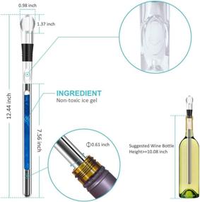 img 2 attached to 🍷 3-in-1 Stainless Steel Wine Chiller Stick: Rapid Iceless Cooling, Aerator, and Pourer - Perfect Wine Accessories Gift