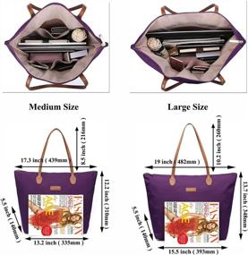 img 1 attached to 👜 Water-Resistant Lightweight Nylon Tote Bag Handbag - NNEE