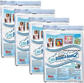 img 2 attached to 🛍️ Shop & Save: Warm Company Lite Steam A Seam 2 Double Stick Fusible Web - Bulk 4-Pack 9in. x 12in. Sheets 5/Pkg