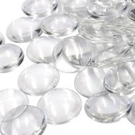 🔮 clear glass dome cabochons - pack of 100, 1 inch round non-calibrated tiles for pendants, photo jewelry, rings, necklaces - clear cameo design logo
