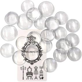 img 3 attached to 🔮 Clear Glass Dome Cabochons - Pack of 100, 1 Inch Round Non-Calibrated Tiles for Pendants, Photo Jewelry, Rings, Necklaces - Clear Cameo Design