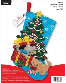 img 4 attached to Bucilla 18 Inch Christmas Stocking Applique