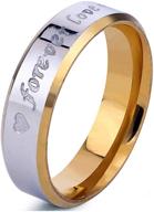 💍 netmetoo his hers couples rings: forever love promise rings - engraved boyfriend girlfriend gift in gold-tone titanium steel logo