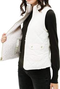 img 4 attached to ALLLA Reversible Quilted Sherpa Padding Women's Clothing